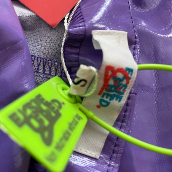 Elsie and Fred brand new never worn latex style orange and purple dress halter - Picture 3 of 4